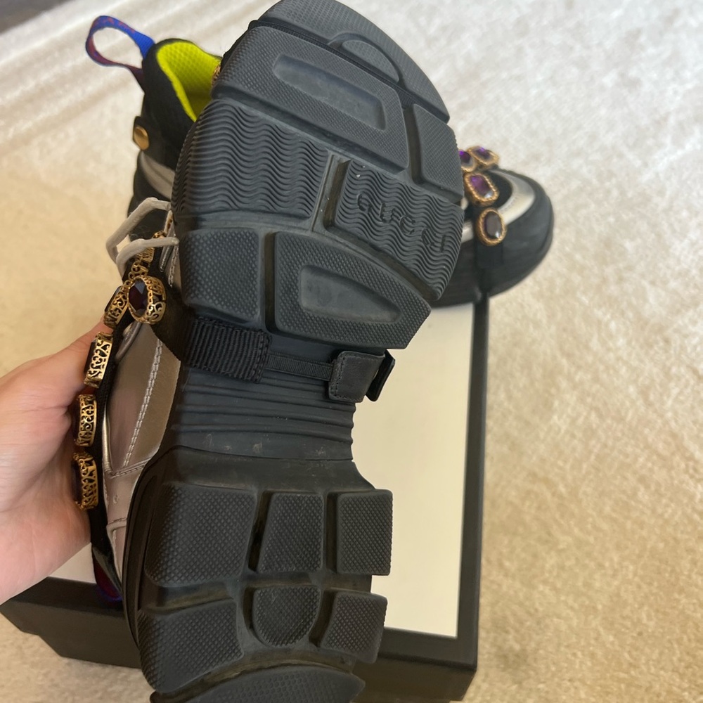 Gucci Black and Silver Sneakers - Picture 6 of 10